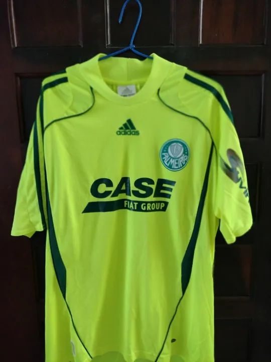 Camisa Palmeiras Verde Limão Adidas 2008 Fiat Tamanho M - Foto 3