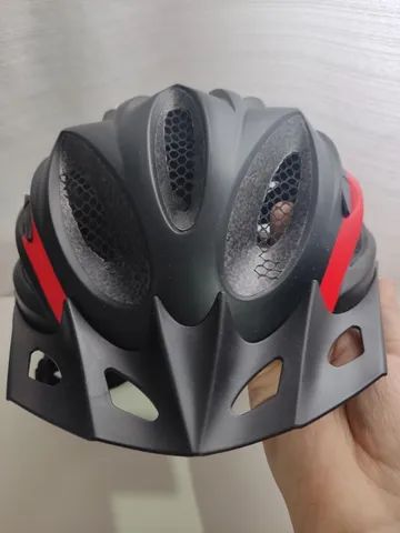 capacete bicicleta highone mtb win preto e vermelho  - Foto 5