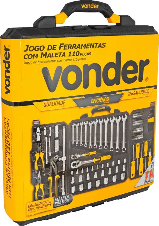 Jogo de Ferramentas Completo na Maleta 110 peças Vonder - Foto 4