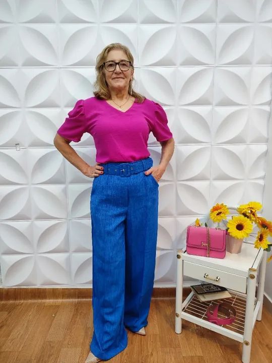 Calça Panta Lona Linho com Elastano - Foto 2