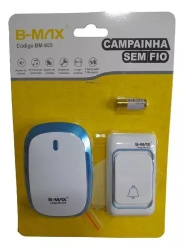 Campainha Residencial Wireless Sem Fio Resistente Água Wifi