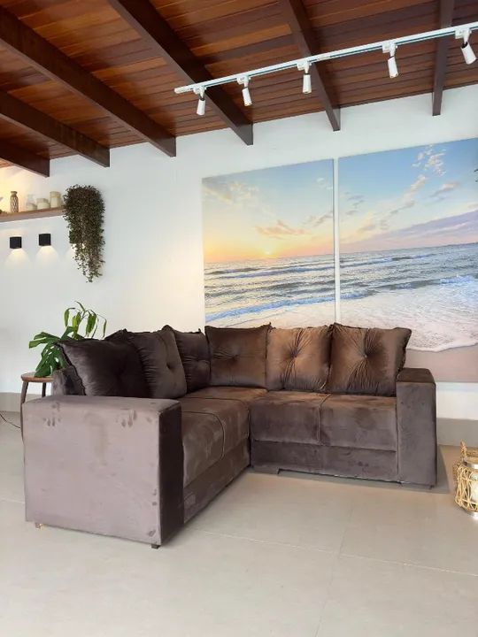 Sofá de Canto Patrícia Assentos com espuma D26 Sofás e Poltronas