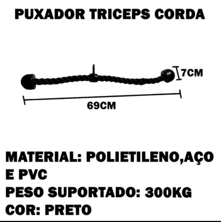 Cabo de Triceps para Musculação - Alta Qualidade - Foto 2