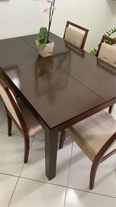 Game with table and 6 solid wood chairs64341728066563120