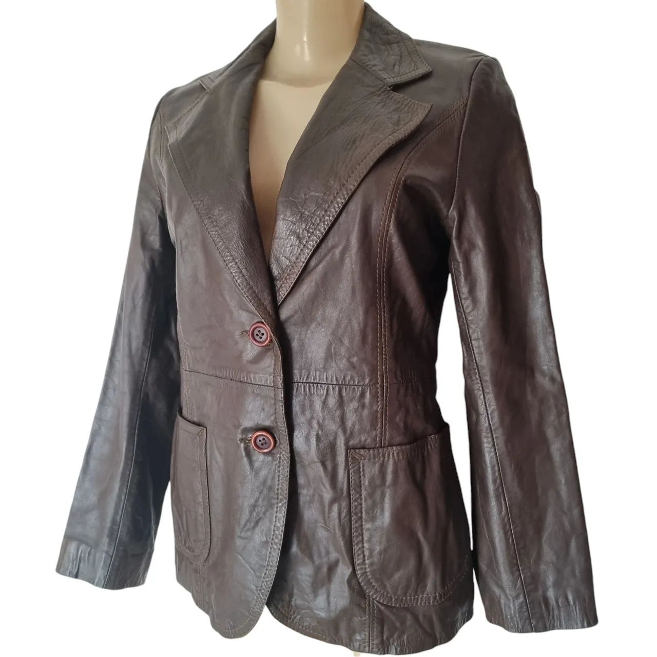 Blazer em couro 36 - Foto 3