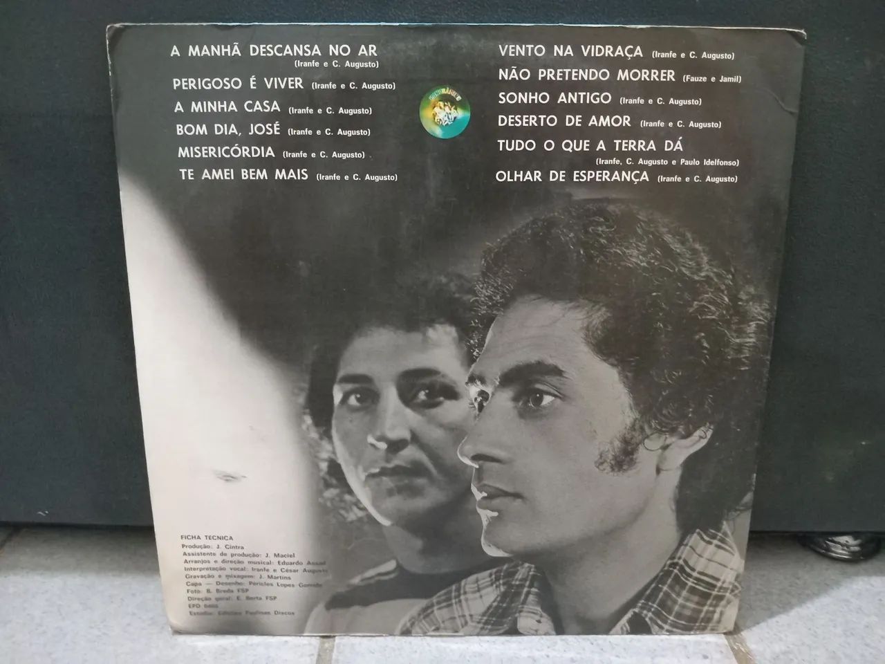 Lp Vento na Vidraça/Iranfe e César Augusto/Disco de Vinil/1978 - Foto 2