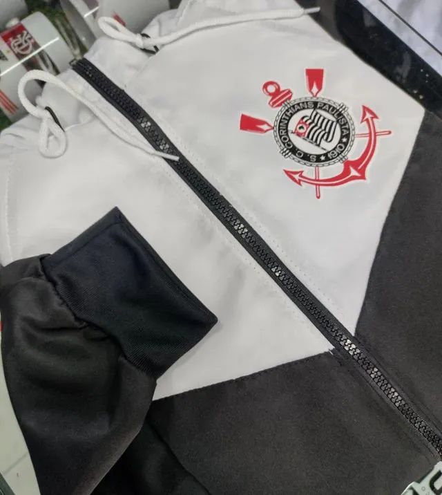 Casaco do Corinthians PB Corta Vento Unissex  - Foto 5
