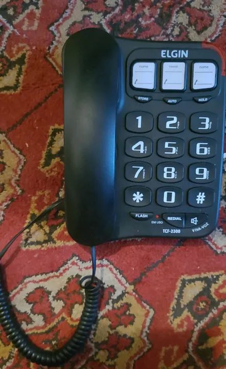TELEFONE COM NÚMEROS GRANDES /  FIXO DE MESA / PAREDE DA MARCA ELGIN / ALERTA LUMINOSO - Foto 2
