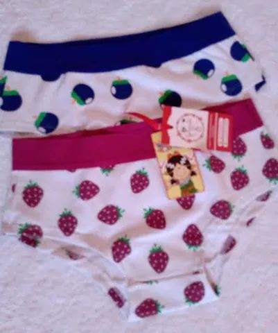 Kit 2 Calcinhas Infantil Diamantes Lingerie 
