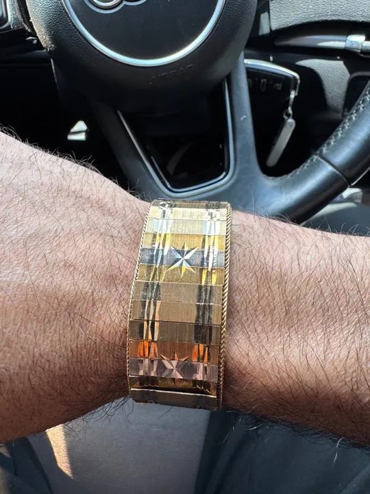 Bracelete ouro e platina 