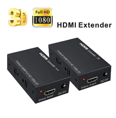 extensor hdmi 1.4 60m 1080p rj45 cat 5e 6 kp-3470 knup promo - Foto 2