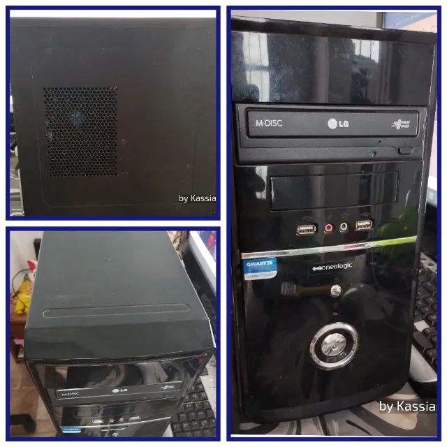 Gabinete Neologic mini-torre +fonte atx simples black piano +dvdrw ótimo estado! tenho 2x - Foto 2