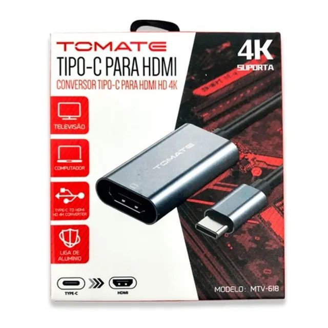 Conversor Tipo C Para Hdmi Hd 4k Tomate Mt-618 - Foto 2