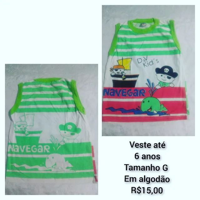 Regatas infantil em algodão  - Foto 3