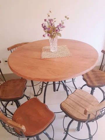 Jogo Bistrô Ajustável Com 6 Banquetas  - Foto 2
