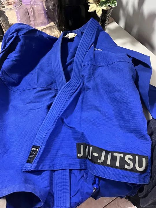 Kimono de Jiu-Jitsu Azul - Tamanho A4 - Foto 2