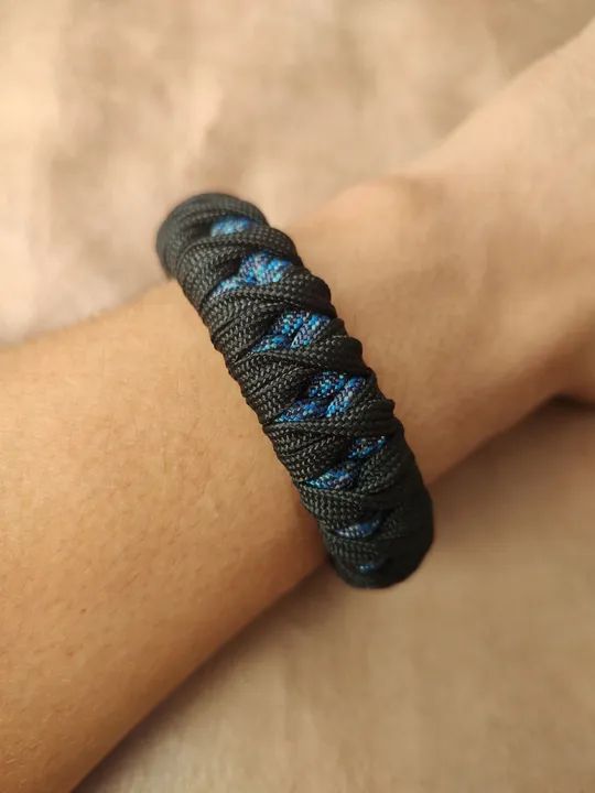 Bracelete de Paracord 550 Modelo Samurai - Customizável em Várias Cores! Artesanato 