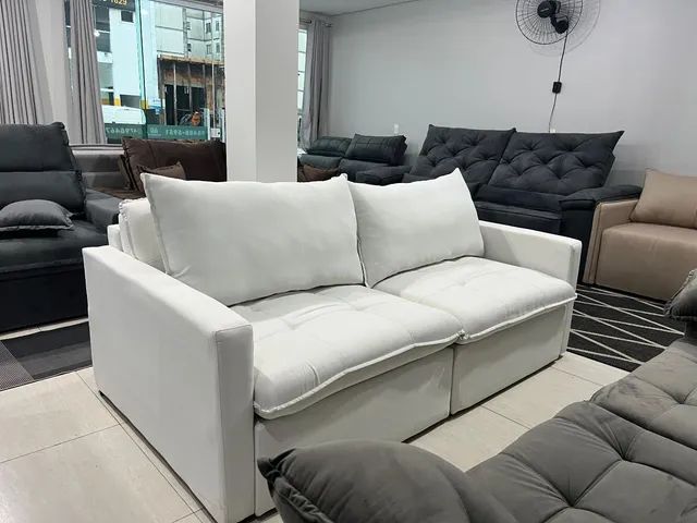 Sofá sem caixa braços finos 