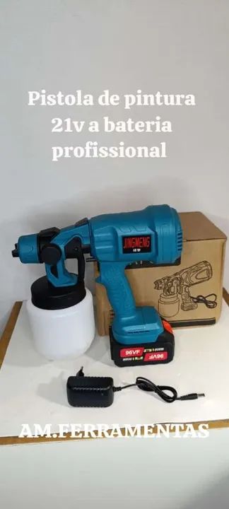 Pistola de pintura 21v a bateria profissional 
