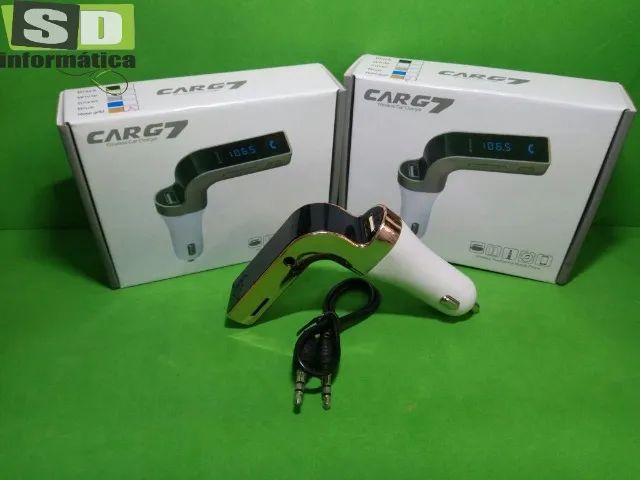 Transmissor FM Carg7 Bluetooth Carregador Veicular G7 USB - Foto 3
