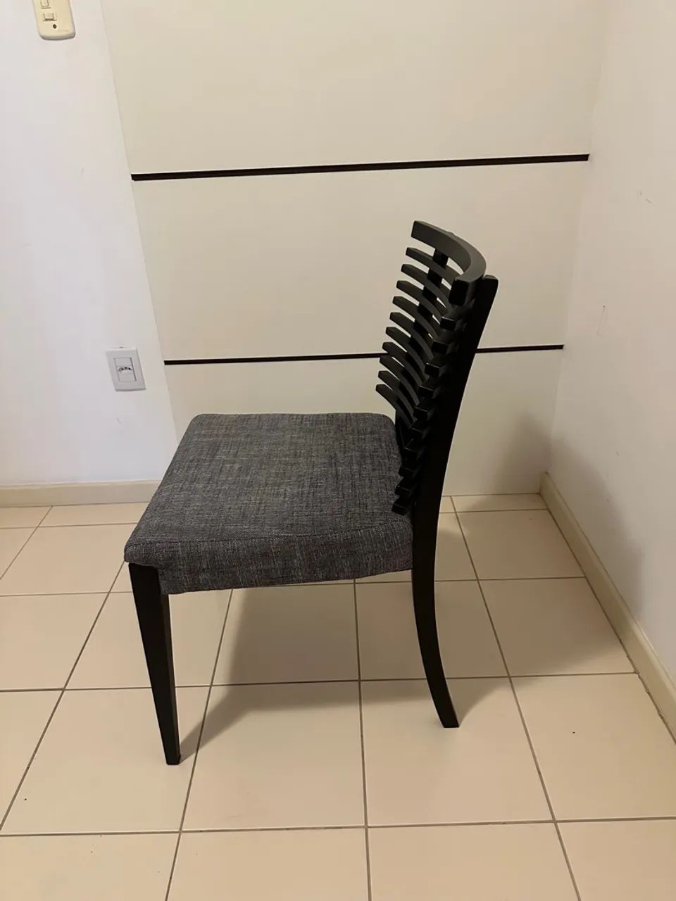 Cadeira de Jantar Moderna Preta - Foto 3