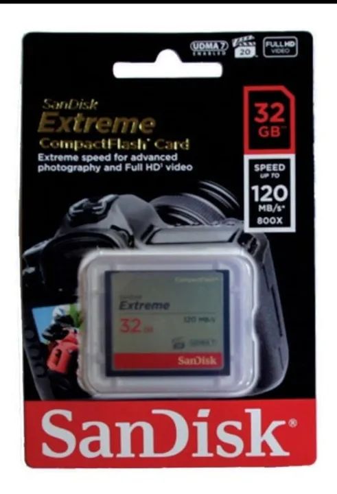 SanDisk Cartão de memória SDCFXSB-032G-G46 CF Extreme 32GB<br>