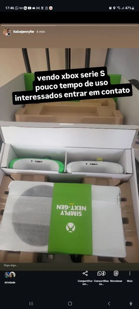 Xbox Series S - Pouco tempo de uso