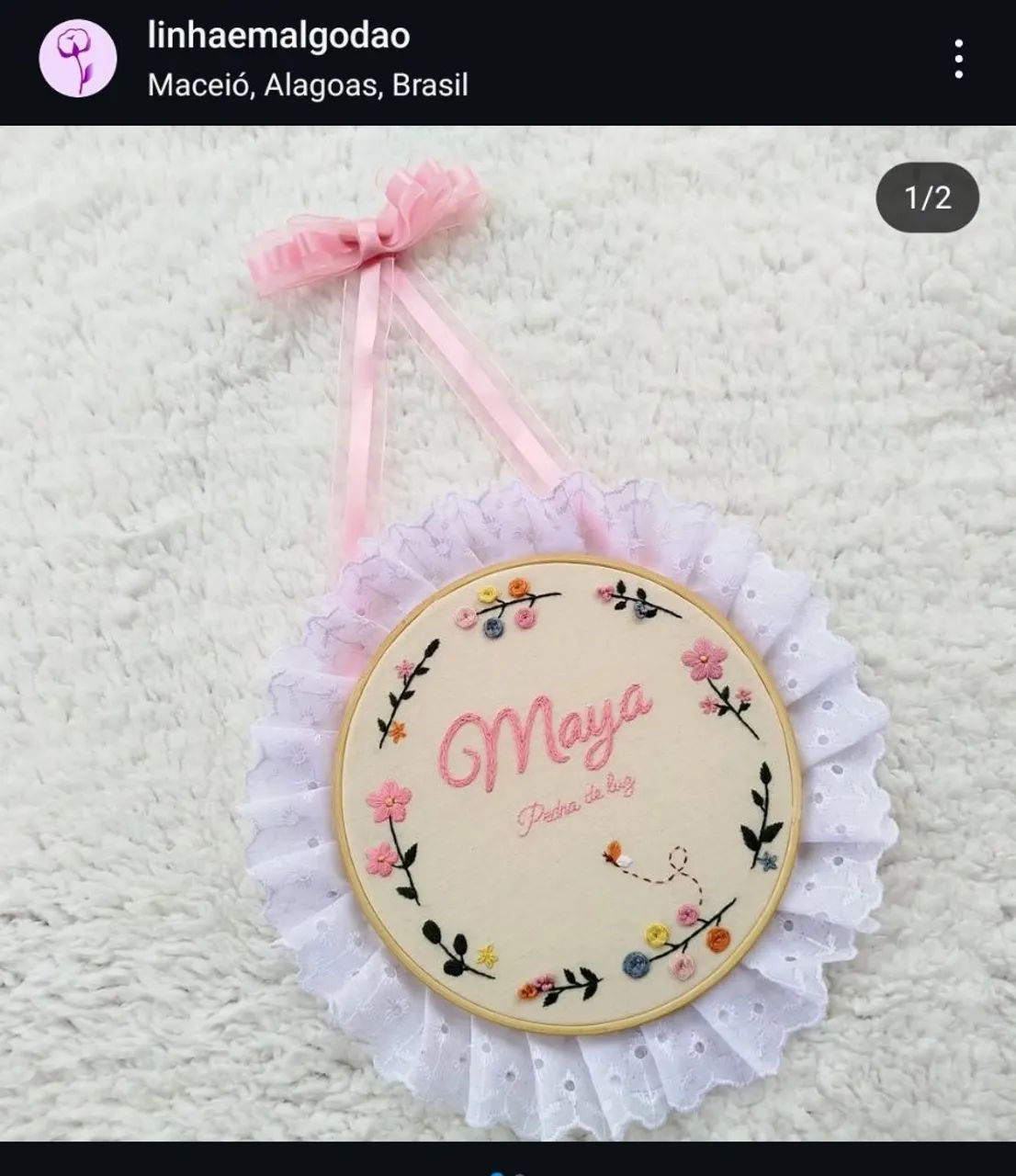 Quadro Decorativo Nome Bebê - Maya