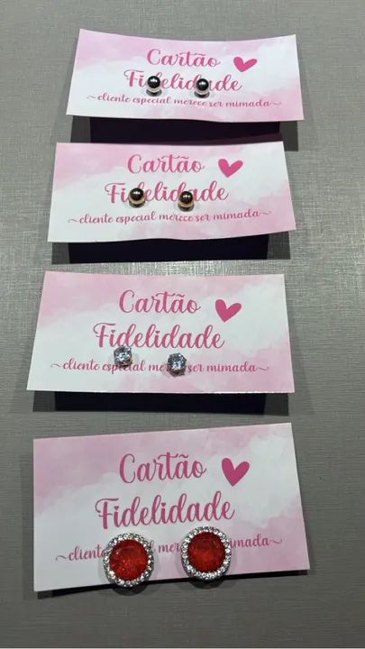 Cartão Fidelidade - Brinco de argola - Foto 2