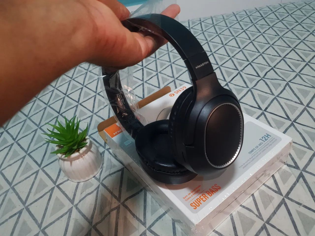 Fone de ouvido hmaston sn39 até 12h duração, função equalizador - Foto 5