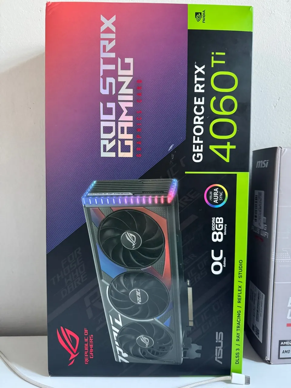rtx 4060 ti rog strix zera na caixa sem uso