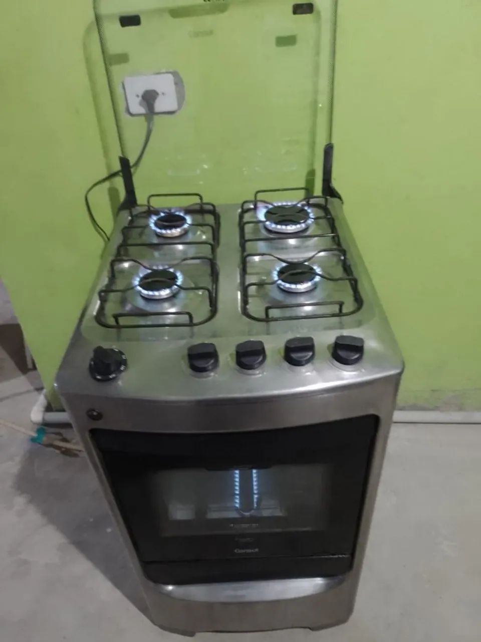 Fogão 4 bc inox automático (entrego) - Foto 2