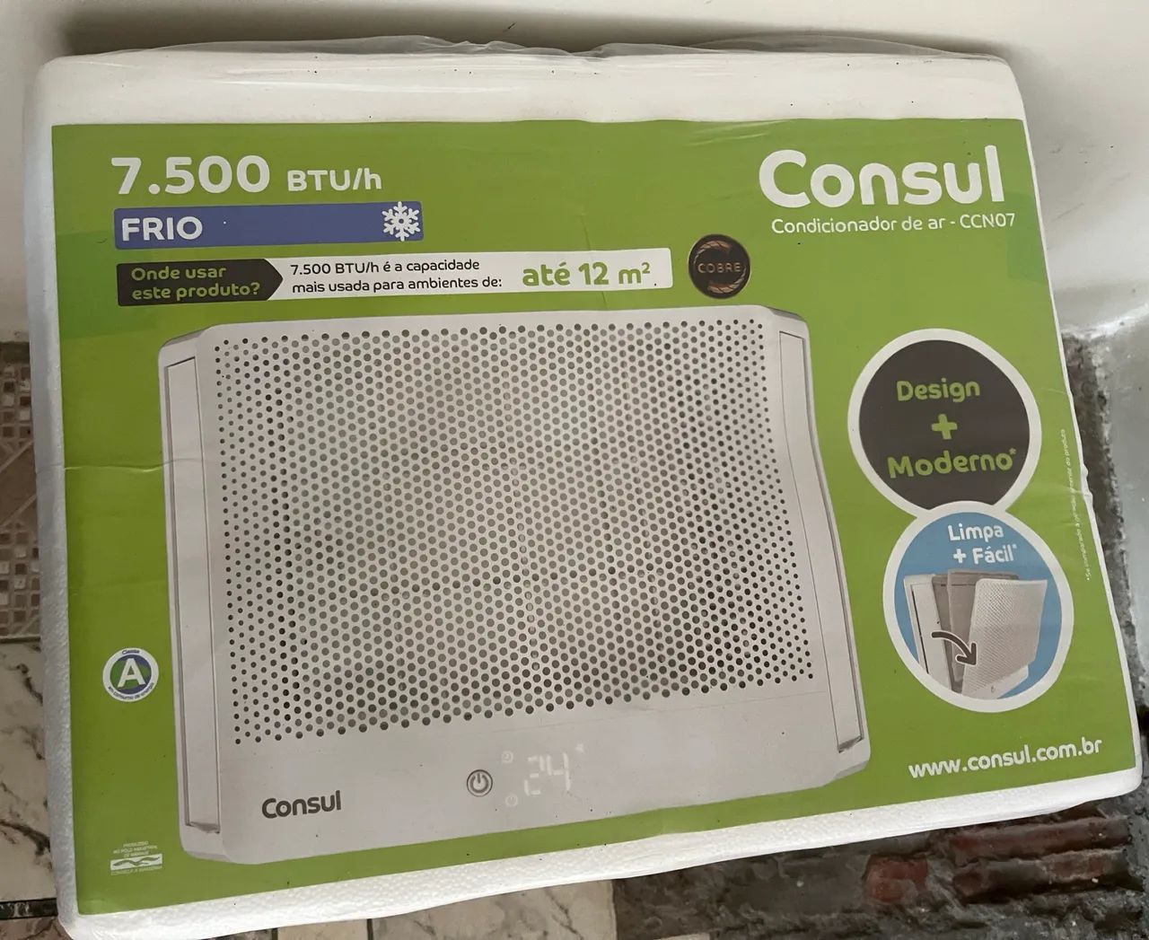 Ar condicionado janela 7500 BTUs Consul frio eletrônico com design moderno - CCN07FB - Foto 3