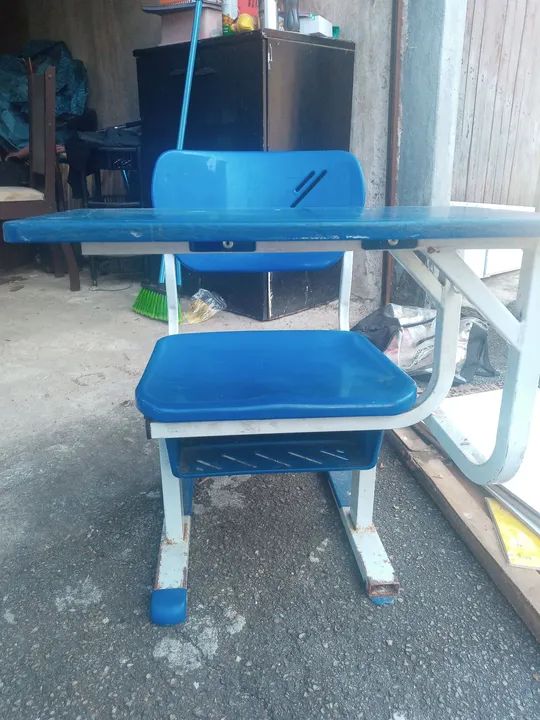 Cadeira e Mesa Infantil Azul - Foto 3