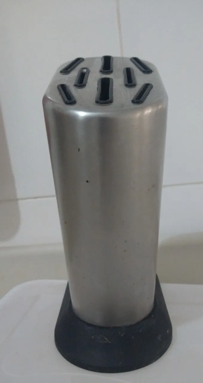 Porta facas inox importado Japão design inovador
