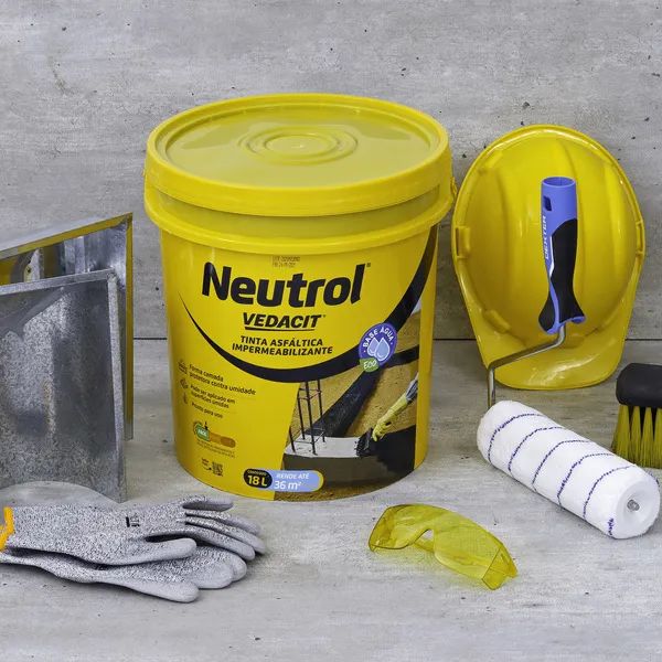 Pintura Asfáltica Impermeabilizante Vedacit Neutrol Acqua 18L Litros Preto -NOVA - Foto 3