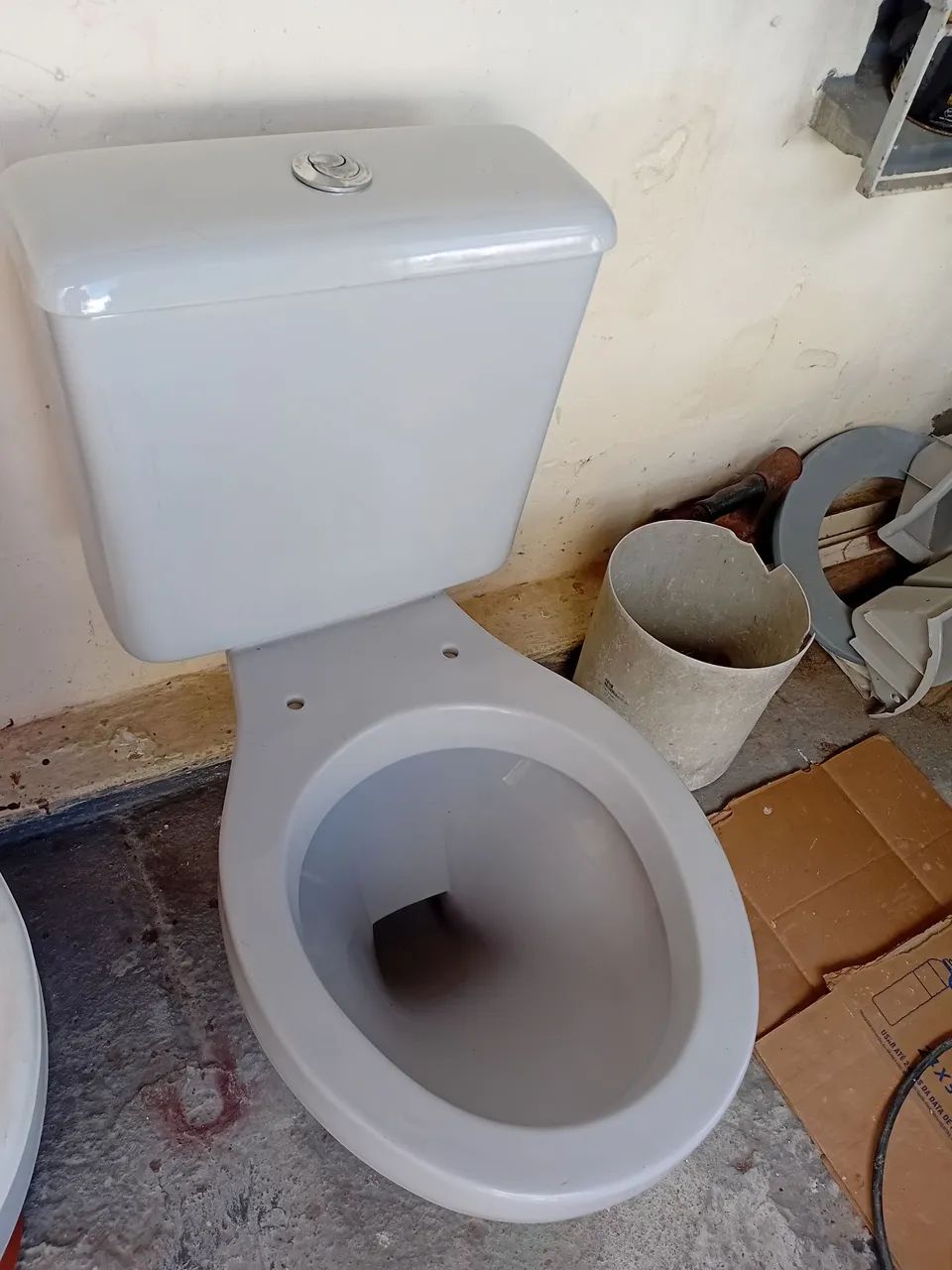 Vaso Sanitário acoplado cinza 