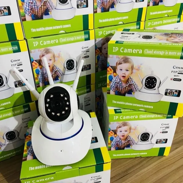 Revenda e Varejo Câmera Ip Wifi 3 antenas Visão Noturna FullHd App Yoosee