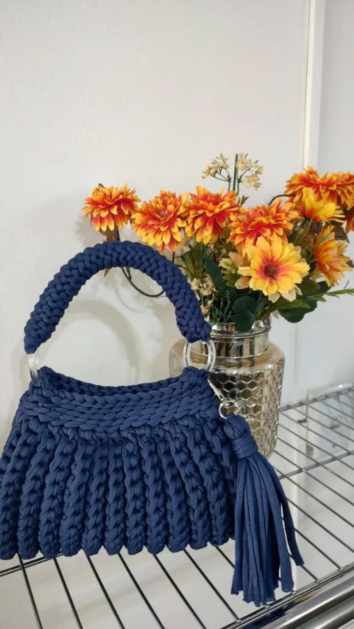 Bolsa clutch em crochê (cores variadas) - Foto 2