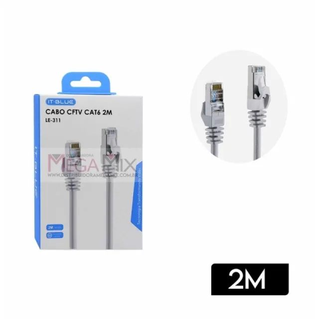 Cabo de Rede CFTV CAT6 2M LE-311 - It-Blue 008373