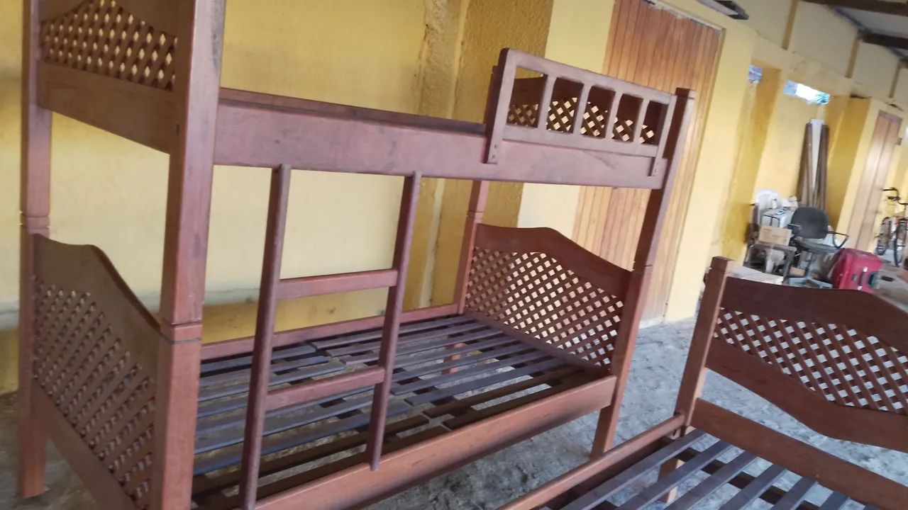 Black fray Beliche e cama madeira rústico  - Foto 5