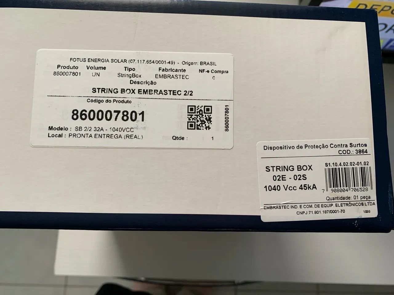 STRING BOX - Dispositivo de Proteção Contra Surtos64169225666947123