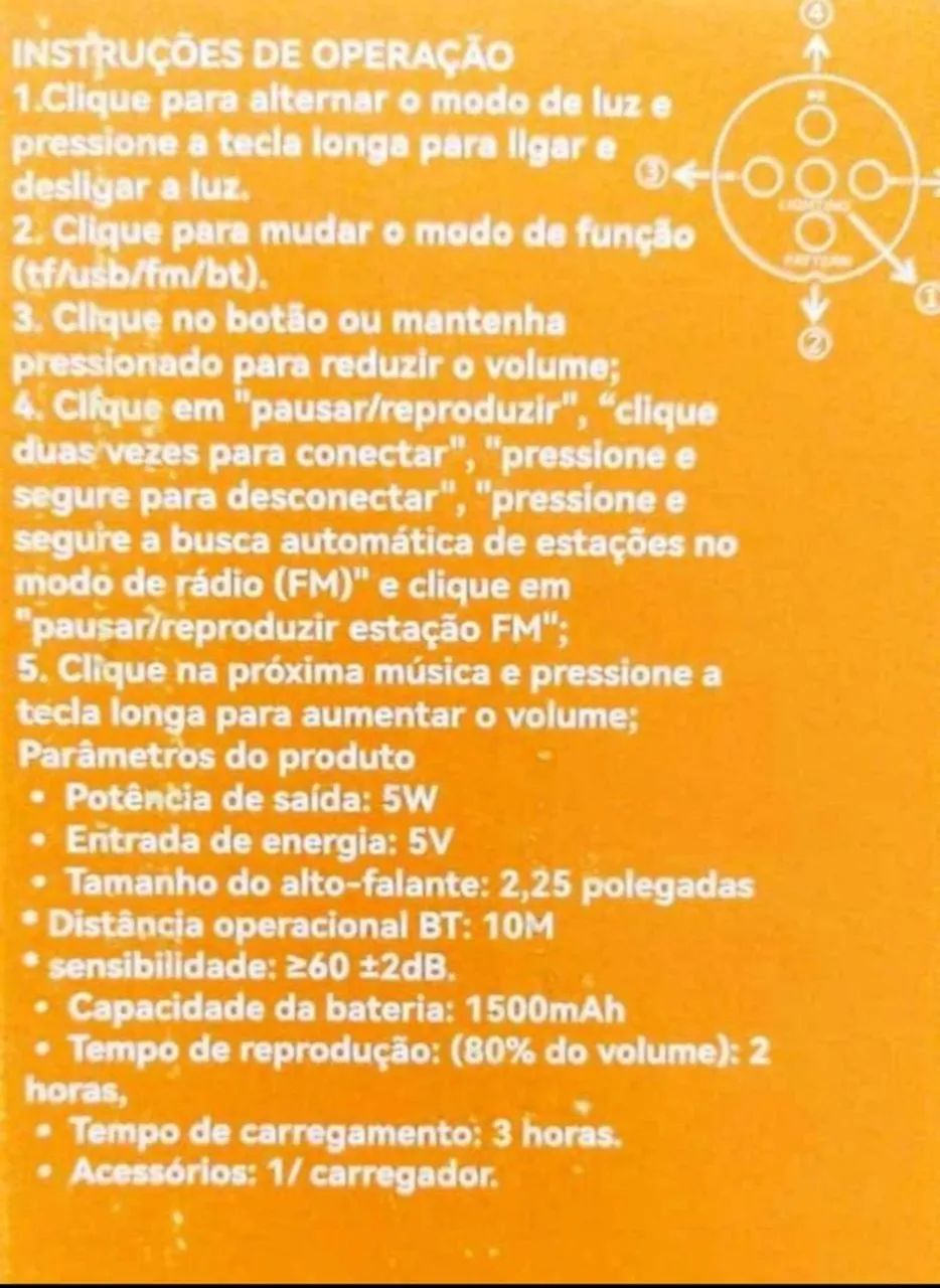 Caixa de Som Bluetooth com Luz RGB - Foto 2