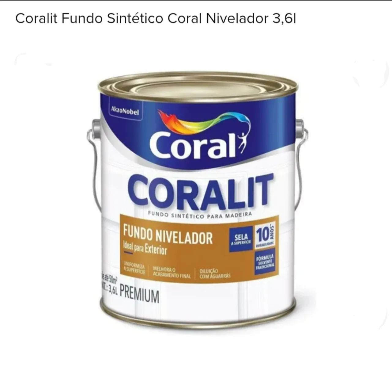 Coralit Fundo Sintético Nivelador 3,6L - Exterior