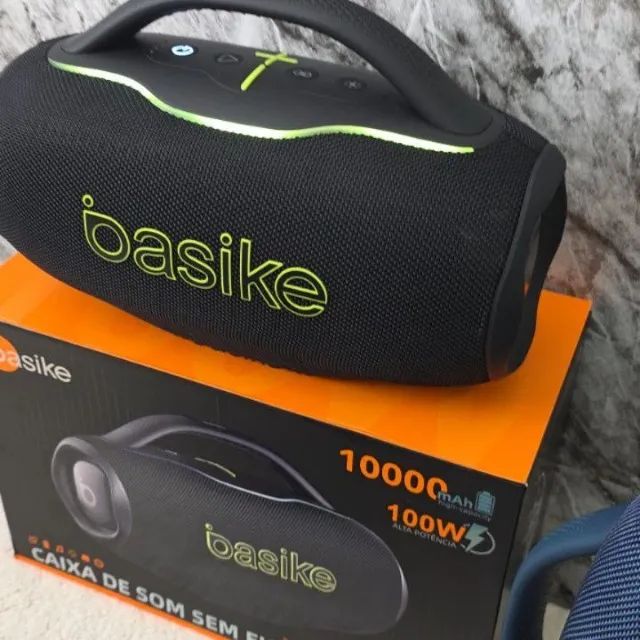 Caixa de Som Bluetooth BASIKE BA-RAD294 - 100W, LED RGB, Portátil e Potente - Foto 2