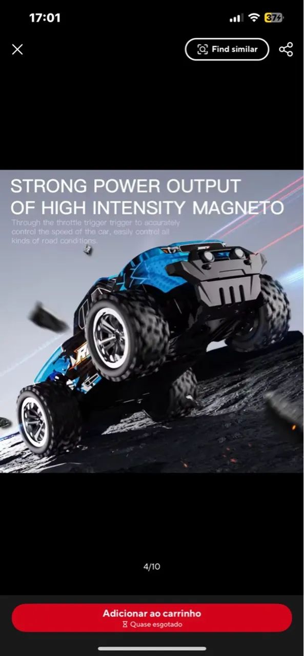 Carrinho de controle remoto Off-Road - Novo e Radical! - Foto 6