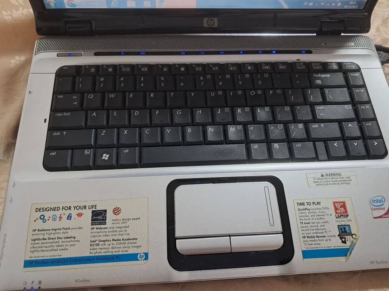 Notebook HP Pavillion Dv6000 em ótimo estado de conservação  - Foto 2
