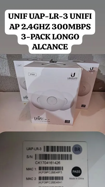 UNIF UAP-LR-3 UNIFI AP 2.4GHZ 300MBPS 3-PACK LONGO ALCANCE