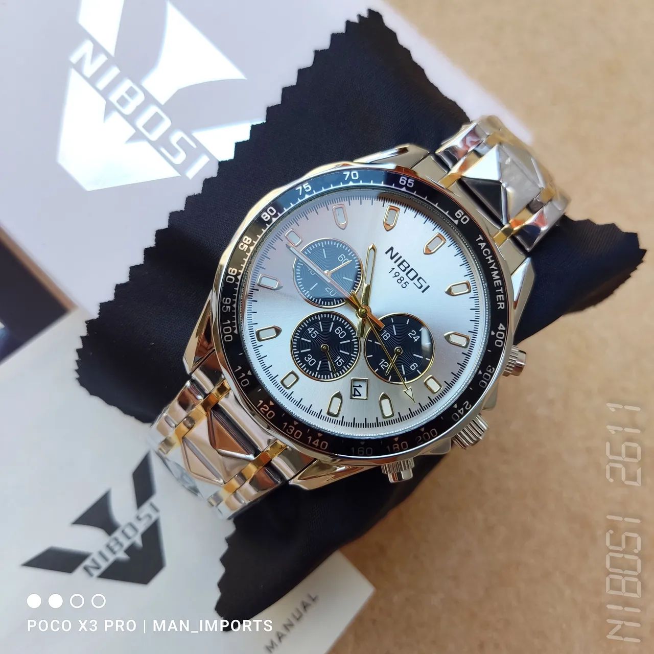 Relógio Masculino NIBOSI 2611 Cronógrafo 100% funcional - Novo