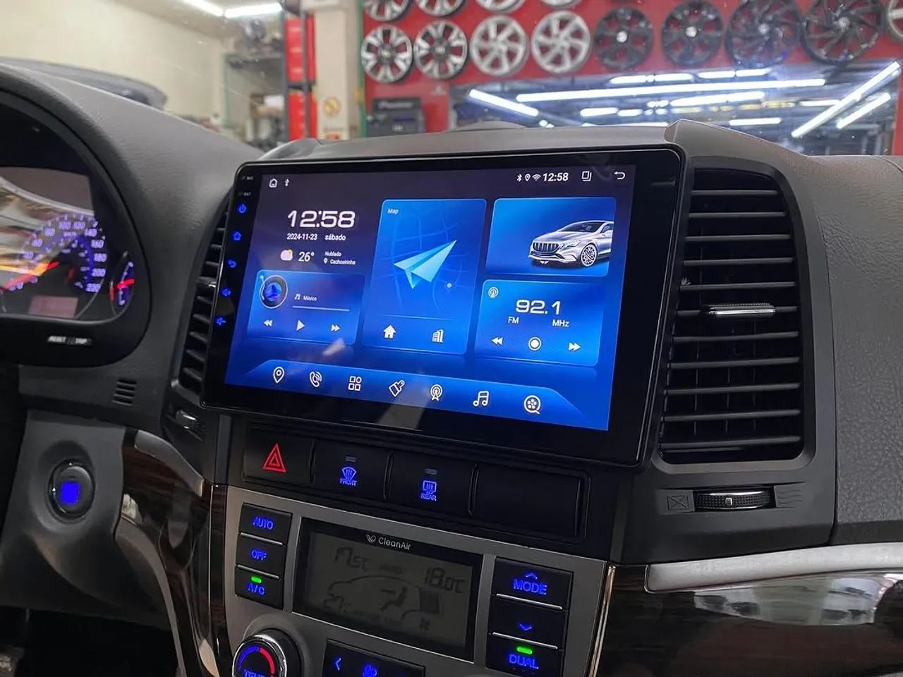 Multimídia Hyundai Santa fe 9 polegadas Carplay sem fio Android auto  - Foto 5
